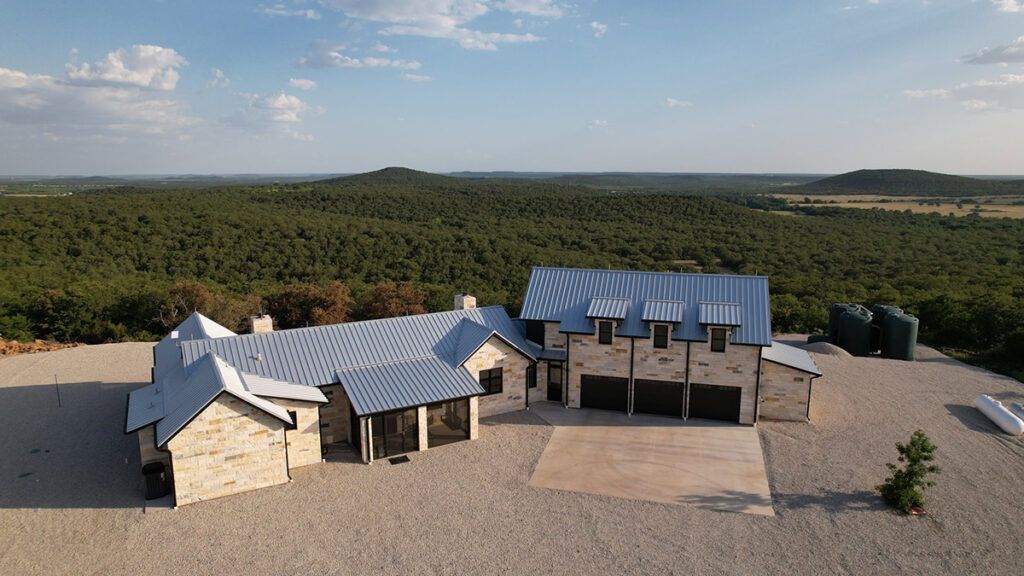 New home on a lovely hill top