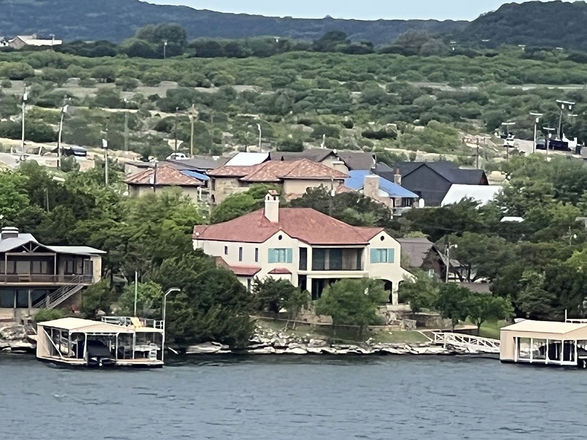 New home construction by Bobby Wolfe Construction on Possum Kingdom Lake