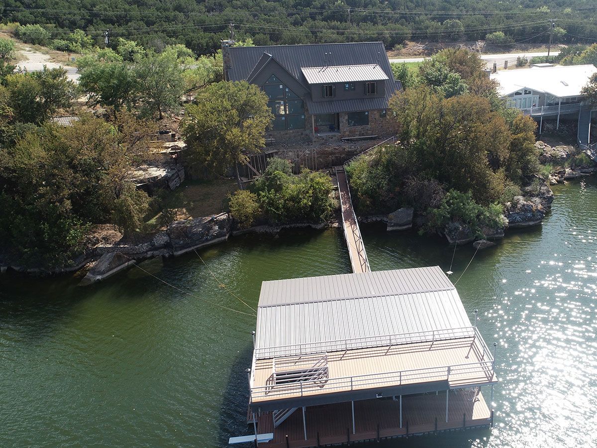New home built by Bobby Wolfe Construction, on PK Lake